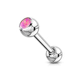 Opal Press Fit Ball  316L Surgical Steel Tongue Ring