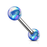 Metallic Pearl Coating Balls 316L Surgical Steel Tongue Rings