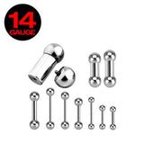 Basic Internally Threaded Barbell Tongue Ring Industrial Barbell