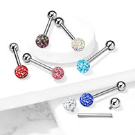 Internally Threaded 316L Surgical Steel Barbell with Ferido Ball