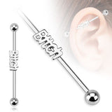 "Bitch", "Fuck Me" & "Sexy" Surgical Steel Industrial Barbells