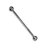 Steel Industrial Barbell with CNC Set Lined CZ on Center