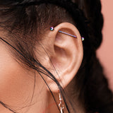 Steel Industrial Barbell with CNC Set Lined CZ on Center