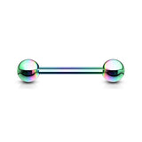 2 Pc Rainbow Titanium Barbells Eyebrow Cartilage Helix 16GA