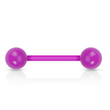 Solid Acrylic Ball BioFlex Flexible Barbell Tongue Rings Nipple Rings