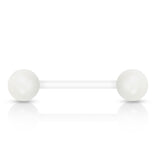 Solid Acrylic Ball BioFlex Flexible Barbell Tongue Rings Nipple Rings