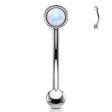 3mm Opal 316L Surgical Steel Eyebrow Ring Rook Piercing