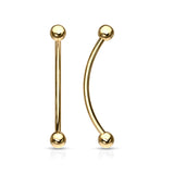 3 mm Ball Titanium Curved Barbell Lobe Snake Eye Piercing 16G