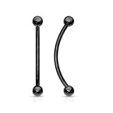 3 mm Ball Titanium Curved Barbell Lobe Snake Eye Piercing 16G