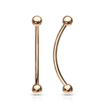3 mm Ball Titanium Curved Barbell Lobe Snake Eye Piercing 16G