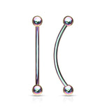 3 mm Ball Titanium Curved Barbell Lobe Snake Eye Piercing 16G