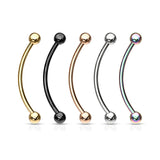 3 mm Ball Titanium Curved Barbell Lobe Snake Eye Piercing 16G