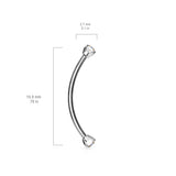 3 mm Prong Set CZ Surgical Steel Curved Barbell Lobe Snake Eye Piercing 16G