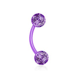 Ultra Glitter Acrylic Balls Flexible Eyebrow Rook Daith Helix Piercing