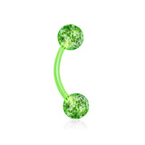 Ultra Glitter Acrylic Balls Flexible Eyebrow Rook Daith Helix Piercing
