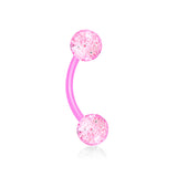 Ultra Glitter Acrylic Balls Flexible Eyebrow Rook Daith Helix Piercing