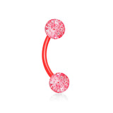 Ultra Glitter Acrylic Balls Flexible Eyebrow Rook Daith Helix Piercing