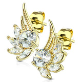 Pair of CZ Angel Wing Surgical Steel Post Earring Studs