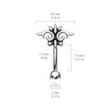Tribal Top 316L Surgical Steel Curve Barbells Eyebrow Ring Rook Snug Piercing