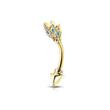 Turquoise Feathers Tribal Arrow Curve Barbells Eyebrow Ring Rook Snug Piercing