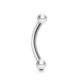 Pearl Coated 3mm Balls 316L Surgical Steel Eyebrow Ring