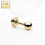 14K Solid Gold Labret Monroe Stud