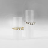 14K Solid Gold Five CZ Hoop Nose Rings for Nose Ear Cartilage