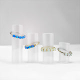 14KT Solid Gold Five Opal Hoop Nose Rings for Nose Ear Cartilage Lip