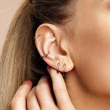 14K White Gold Hinged Segment Ring For Cartilage Daith Nose