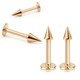 Spike Rose Gold Plated Basic Labret Monroe Studs Ear Cartilage