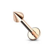 Spike Rose Gold Plated Basic Labret Monroe Studs Ear Cartilage