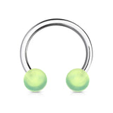 Acrylic Balls 316L Surgical Steel Horseshoe Circular Barbells