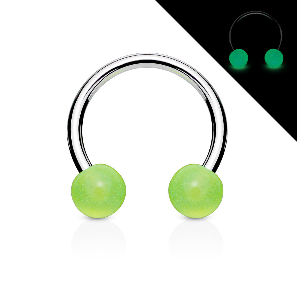 70-Piece Glow In The Dark Acrylic Barbell Piercing Set - 14G, 16mm Bar, Multi-Color For Tongue, Nipple, Eyebrow