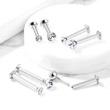 New Design Push In Top CZ Ball Labret Ear Cartilage Daith Helix Tragus Piercing