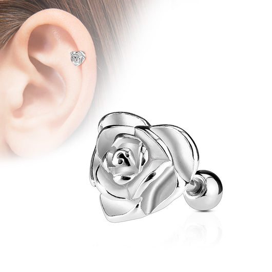Heart Rose Ear Cartilage Tragus Helix Barbell Studs