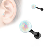 Opal Ball Internally Threaded Cartilage Tragus Helix Barbell Studs