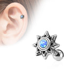 Opal Tribal Sun Ear Cartilage Daith Helix Tragus Barbell