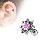 Opal Tribal Sun Ear Cartilage Daith Helix Tragus Barbell
