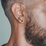 Moon Star Antique Silver Surgical Steel Ear Cartilage Helix Tragus Barbell