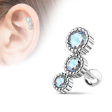 CZ Ear Cartilage Daith Helix Tragus Barbell