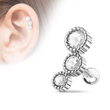 CZ Ear Cartilage Daith Helix Tragus Barbell