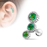 Opal Ear Cartilage Helix Daith Tragus Studs Earrings