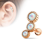 Opal Ear Cartilage Helix Daith Tragus Studs Earrings
