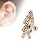 CZ Arrow Top Ear Cartilage Helix Daith Tragus Studs Earrings