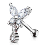 Butterfly Tear Drop Ear Cartilage Helix Daith Tragus Studs Earrings