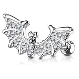 CZ Bat Wings Ear Cartilage Helix Daith Tragus Studs Earrings