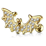 CZ Bat Wings Ear Cartilage Helix Daith Tragus Studs Earrings