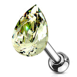 Tear Drop CZ Top Ear Cartilage Daith Helix Tragus Barbell Stud