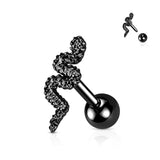 316L Surgical Steel Snake Top Ear Cartilage Helix Daith Tragus Barbell Earrings