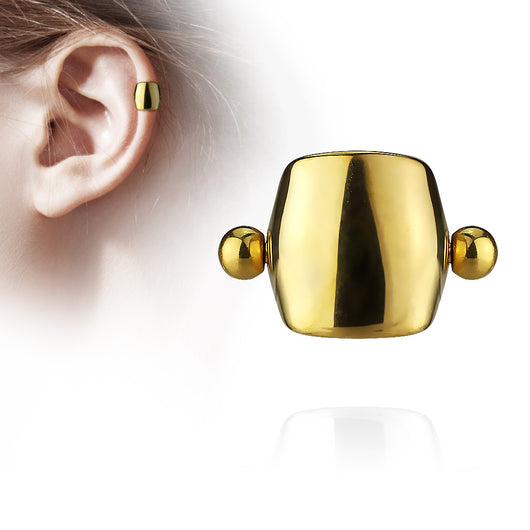 Plain Shield Ear Cartilage Helix Cuff Barbells